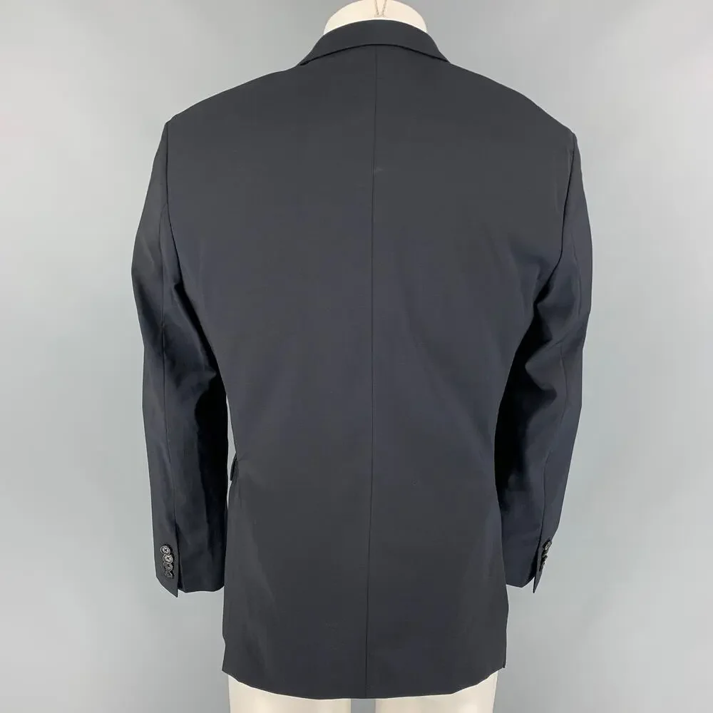 NEIL BARRETT Size 40 Navy Wool Single Breasted Slim Fit Sport Coat